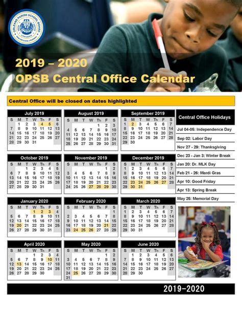 Opsb Calendar 2021 22